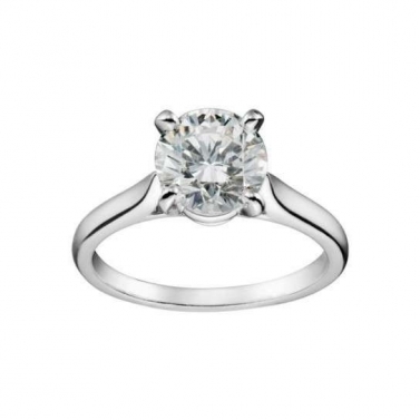Anillo de oro blanco y solitario de brillante